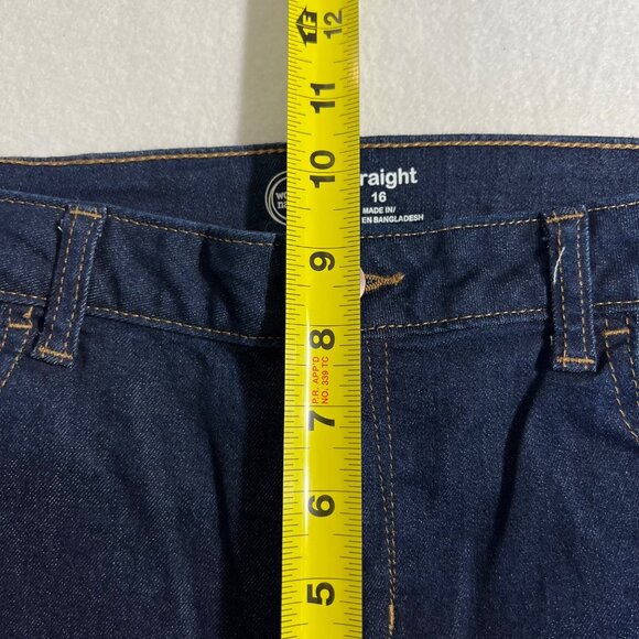 Wonder Nation Girls Straight Leg Classic Fit Stretch Blue Denim Jeans Sz 16 NWOT - Picture 8 of 10